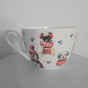 Dog large Coffee Ceramic Mug Tea Cup Bone China England LET IT SNOW Dogs